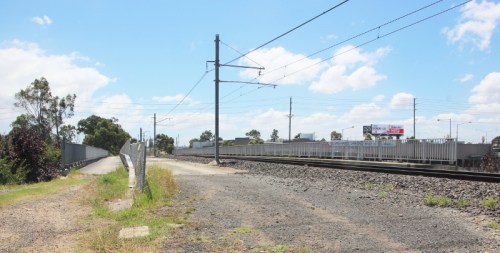 The railway bridge over the Western Ring Road already with bicycle path and facility for 2nd track