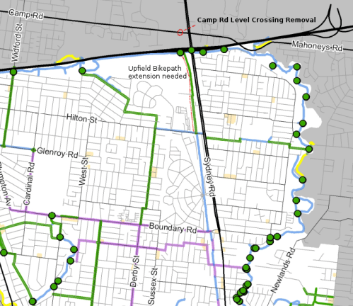 Excerpt from Moreland Bicycle Strategy 2011-2021